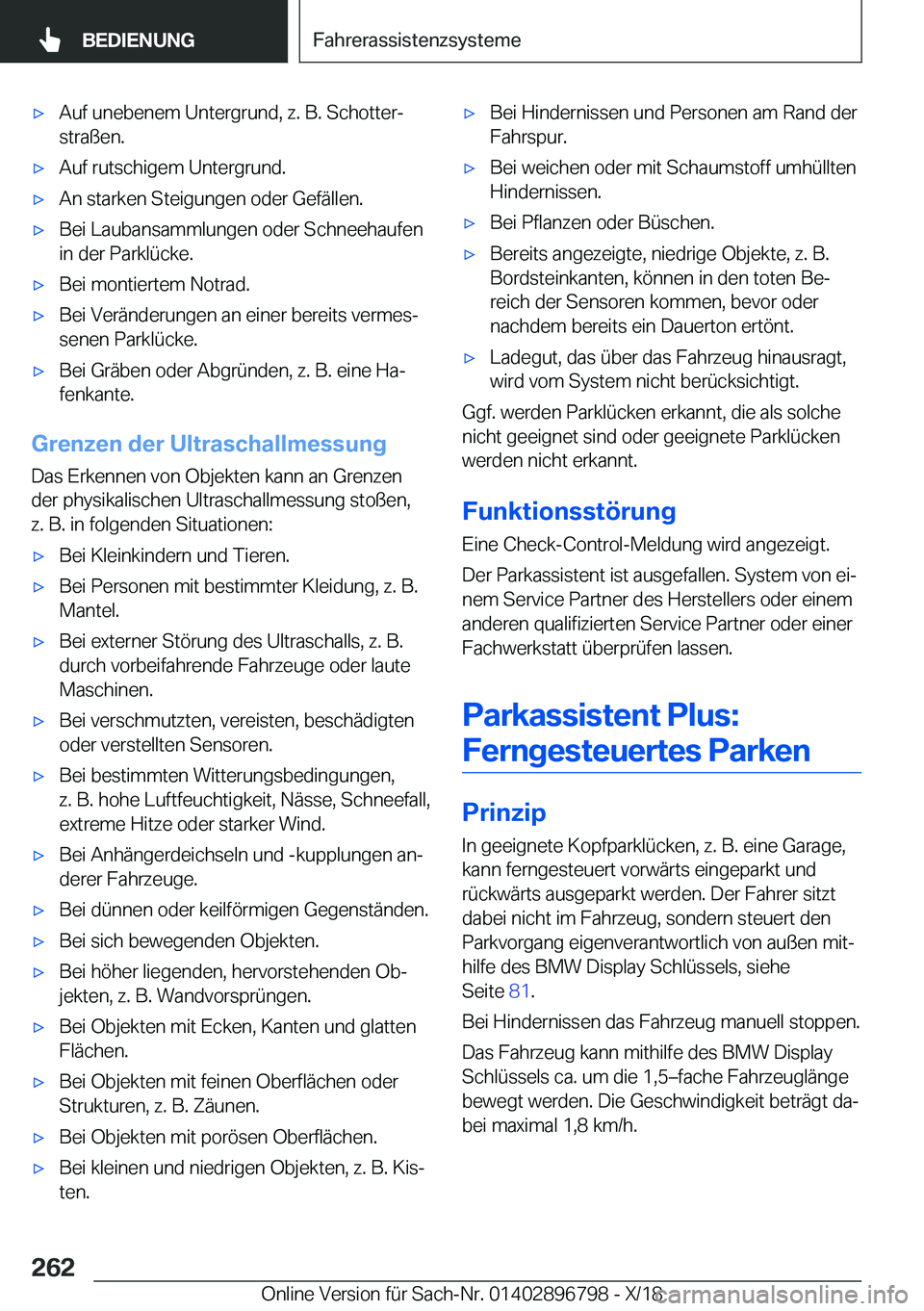 BMW 7 SERIES 2019  Betriebsanleitungen (in German) 'x�A�u�f��u�n�e�b�e�n�e�m��U�n�t�e�r�g�r�u�n�d�,��z�.��B�.��S�c�h�o�t�t�e�rj
�s�t�r�a�