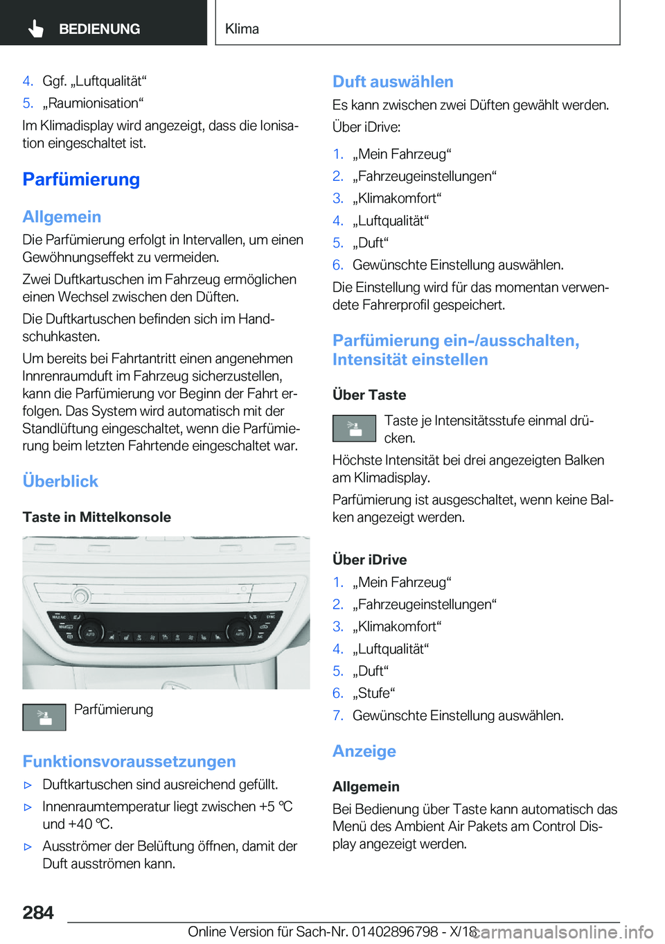 BMW 7 SERIES 2019  Betriebsanleitungen (in German) �4�.�G�g�f�.�x�L�u�f�t�q�u�a�l�i�t�