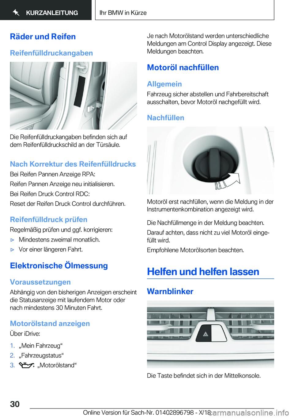 BMW 7 SERIES 2019  Betriebsanleitungen (in German) �R�