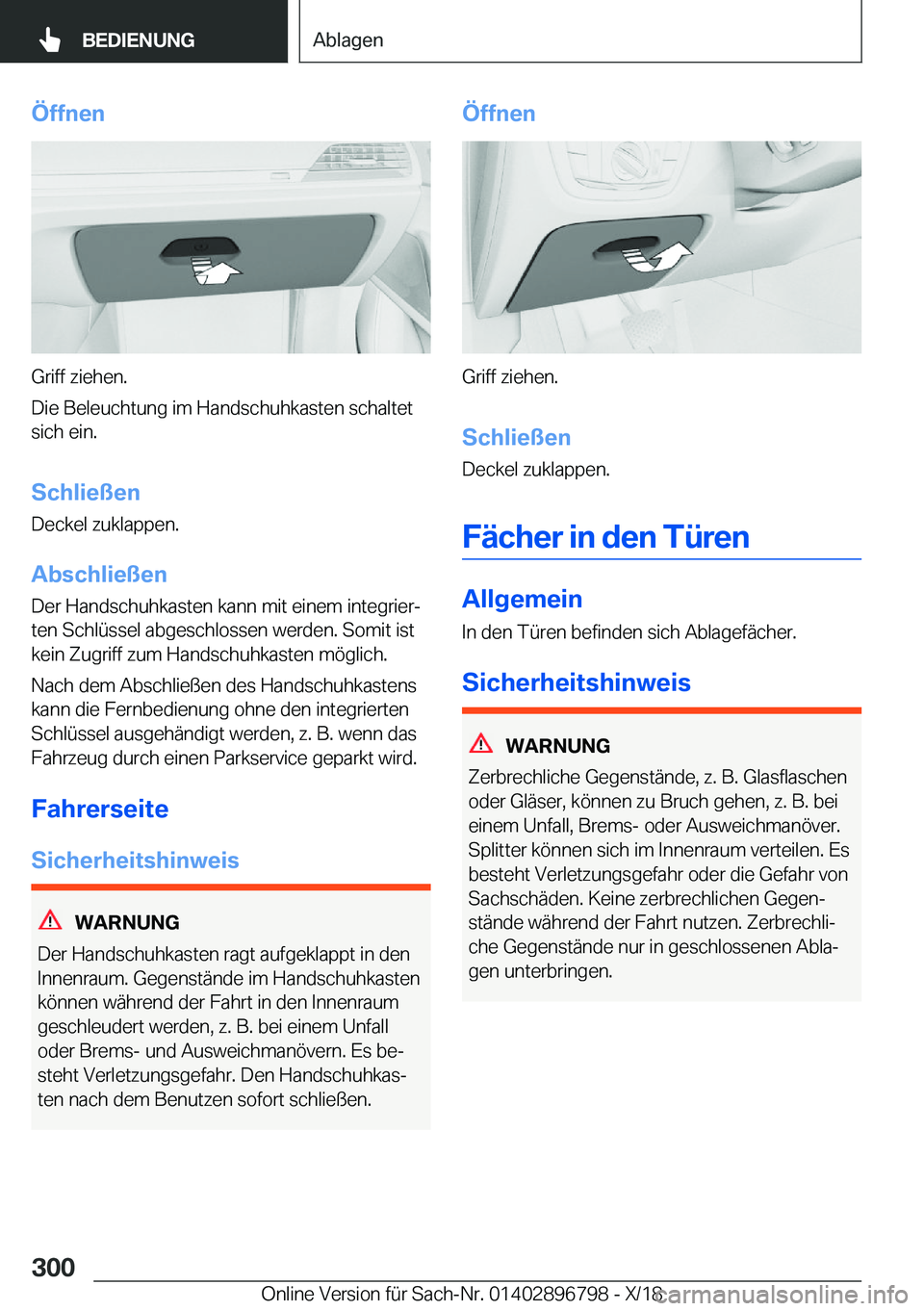 BMW 7 SERIES 2019  Betriebsanleitungen (in German) �