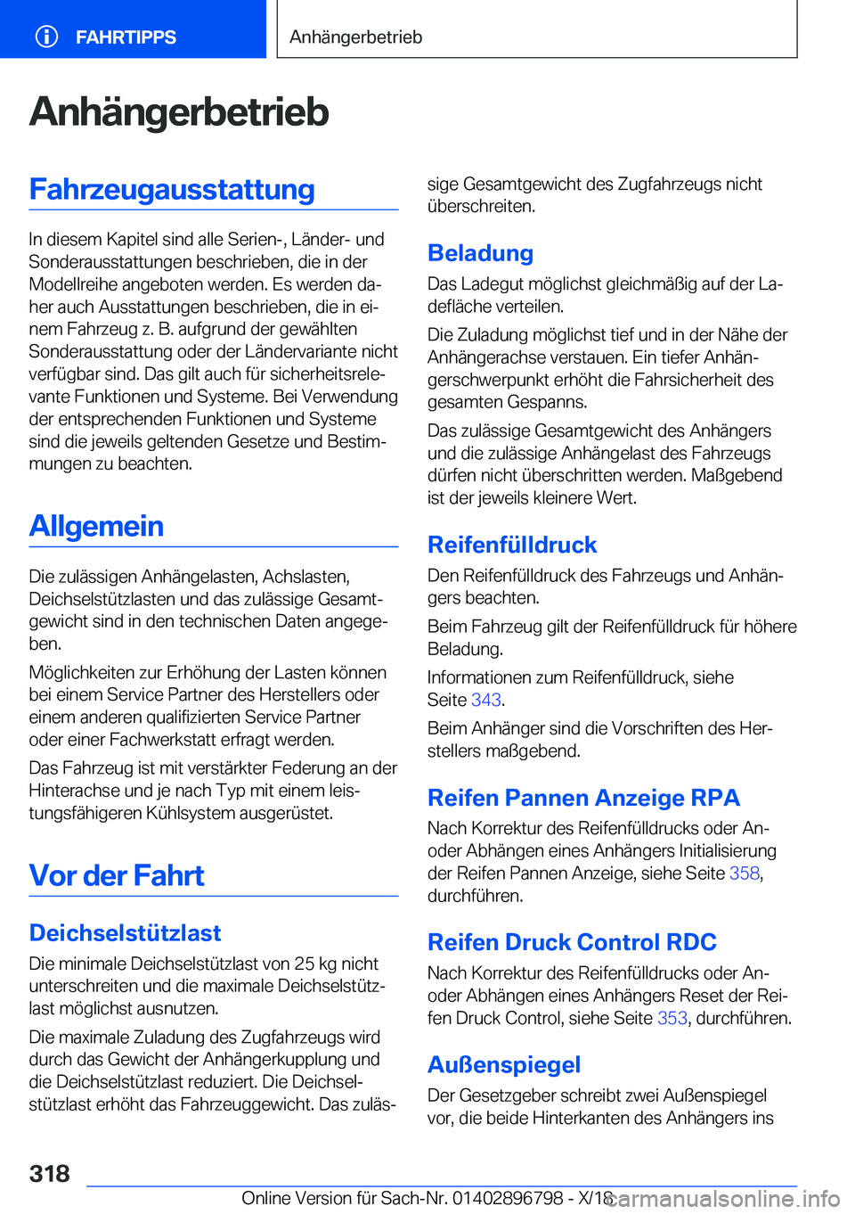 BMW 7 SERIES 2019  Betriebsanleitungen (in German) �A�n�h�