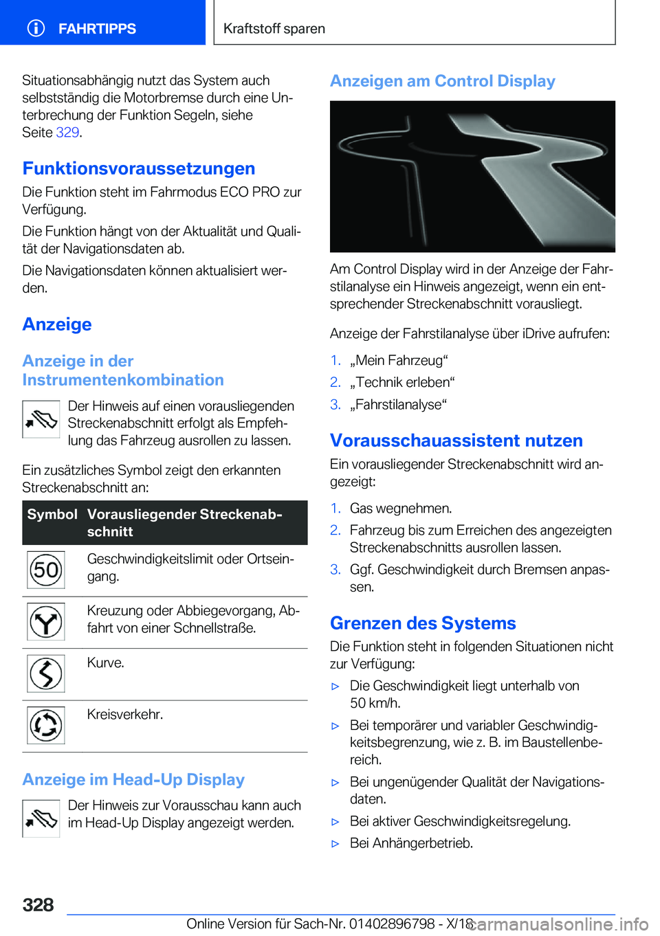 BMW 7 SERIES 2019  Betriebsanleitungen (in German) �S�i�t�u�a�t�i�o�n�s�a�b�h�