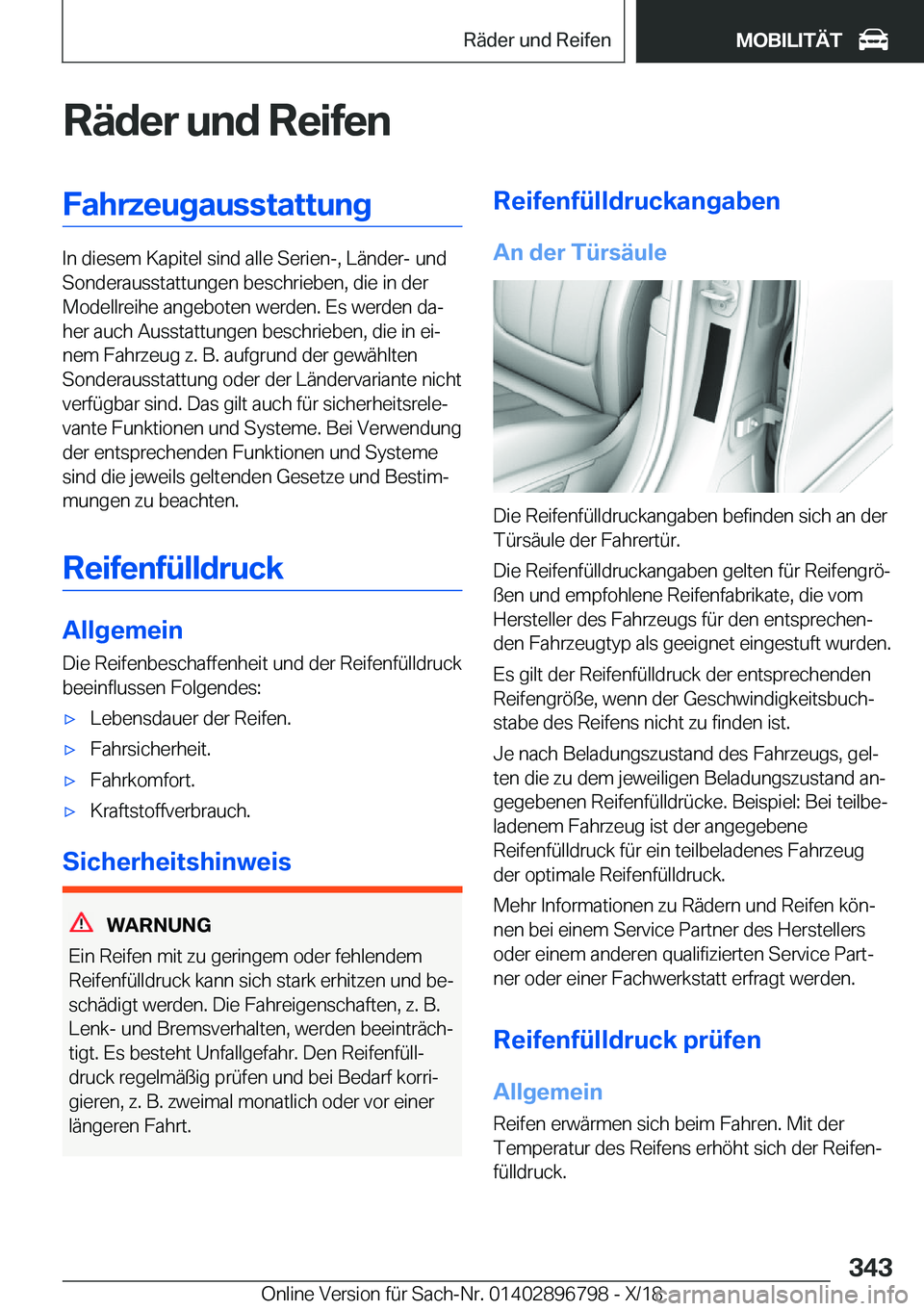 BMW 7 SERIES 2019  Betriebsanleitungen (in German) �R�