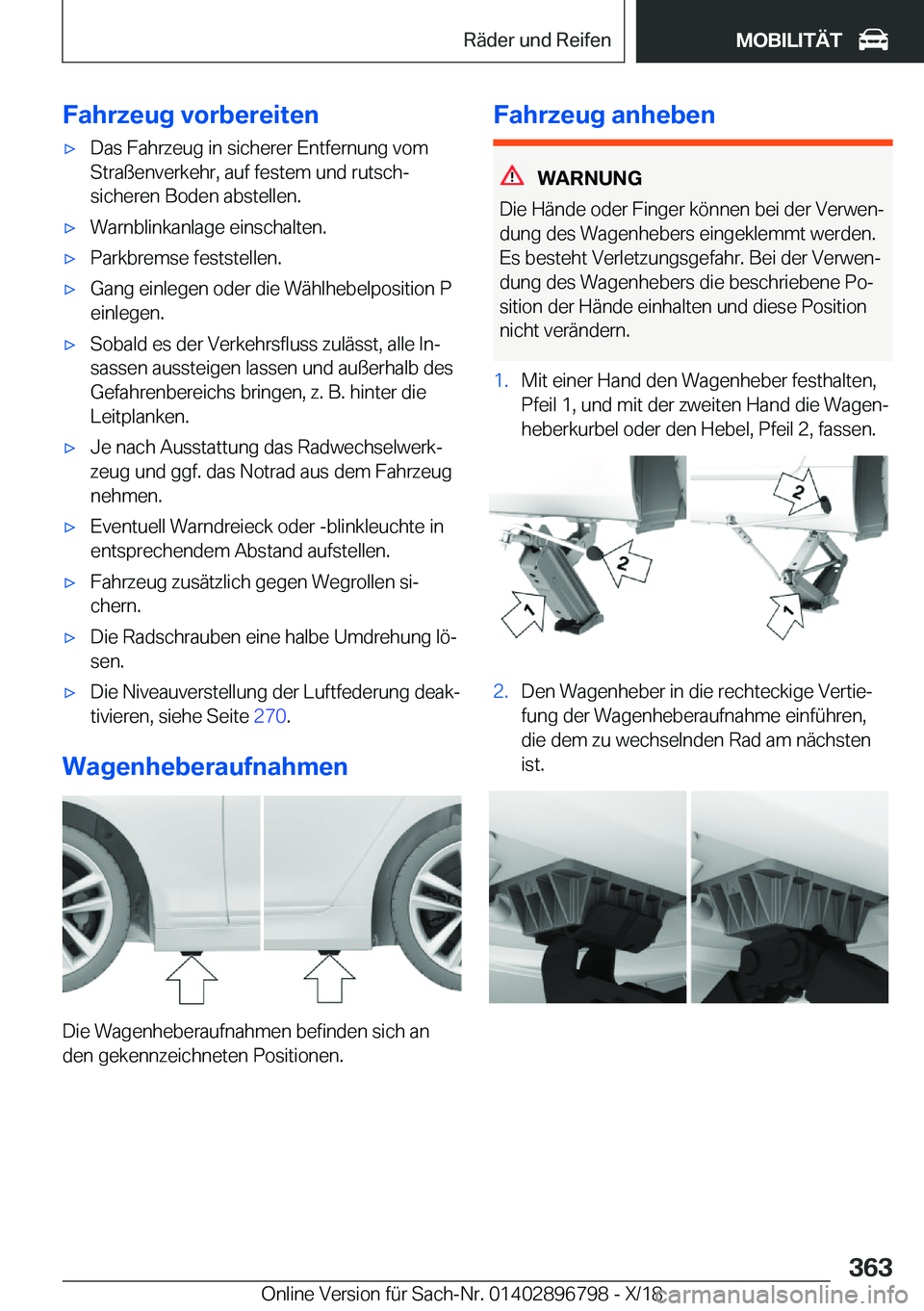 BMW 7 SERIES 2019  Betriebsanleitungen (in German) �F�a�h�r�z�e�u�g��v�o�r�b�e�r�e�i�t�e�n'x�D�a�s��F�a�h�r�z�e�u�g��i�n��s�i�c�h�e�r�e�r��E�n�t�f�e�r�n�u�n�g��v�o�m�S�t�r�a�