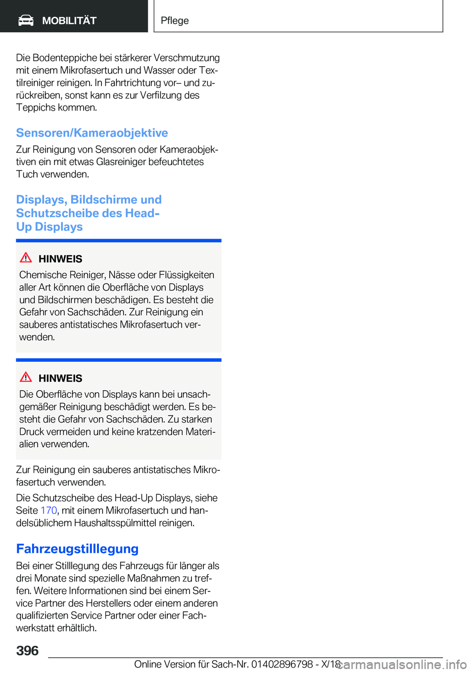 BMW 7 SERIES 2019  Betriebsanleitungen (in German) �D�i�e��B�o�d�e�n�t�e�p�p�i�c�h�e��b�e�i��s�t�