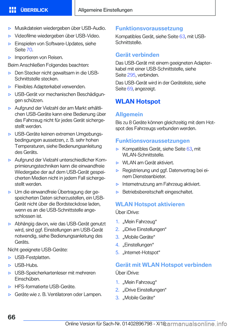 BMW 7 SERIES 2019  Betriebsanleitungen (in German) 'x�M�u�s�i�k�d�a�t�e�i�e�n��w�i�e�d�e�r�g�e�b�e�n��