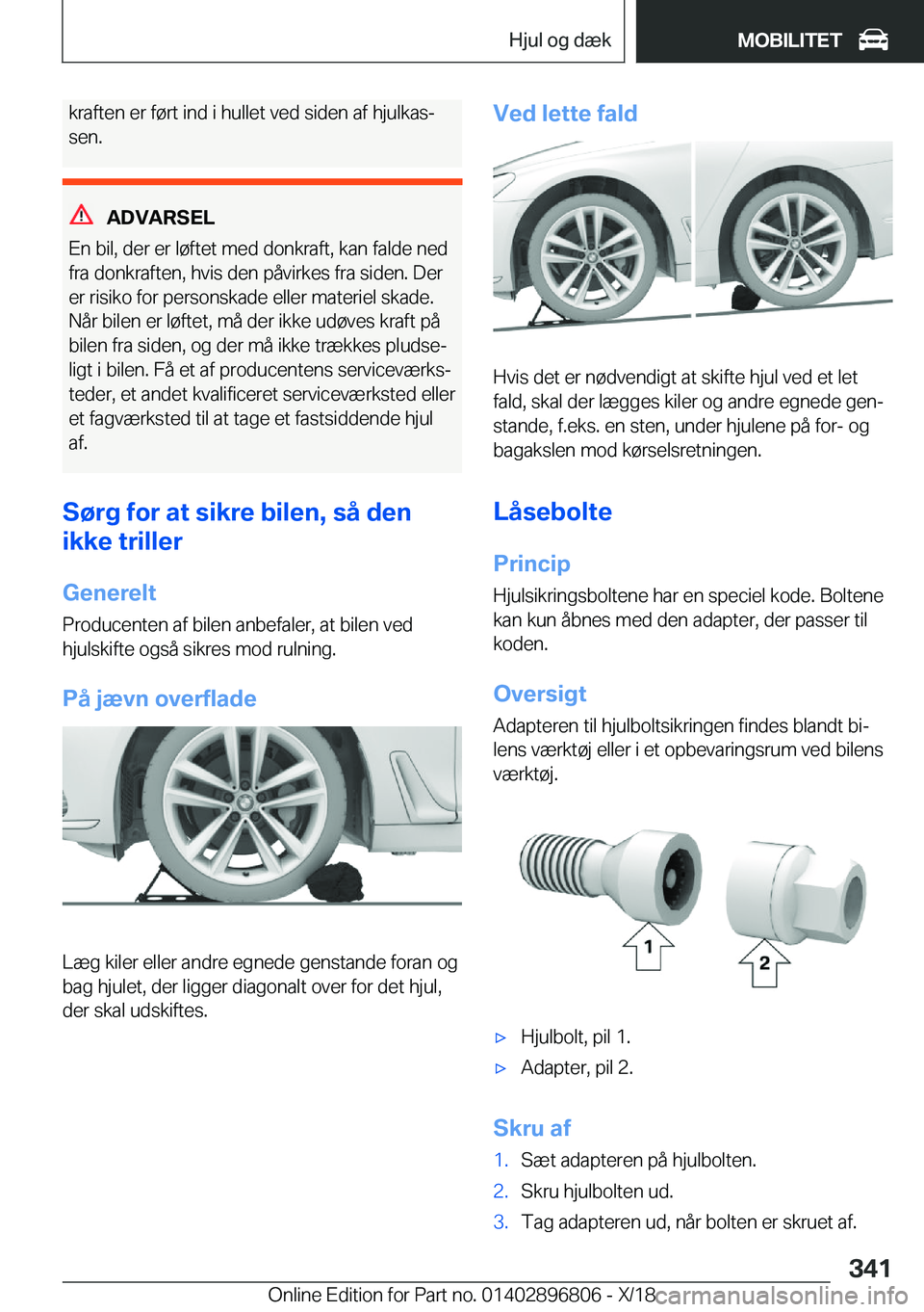 BMW 7 SERIES 2019  InstruktionsbØger (in Danish) �k�r�a�f�t�e�n��e�r��f�