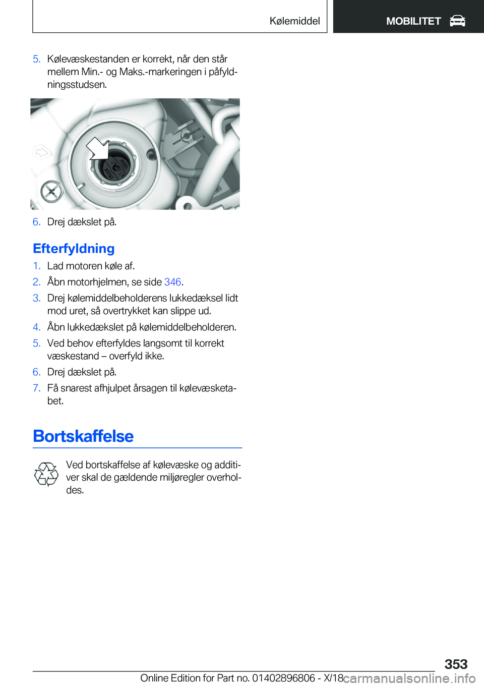 BMW 7 SERIES 2019  InstruktionsbØger (in Danish) �5�.�K�