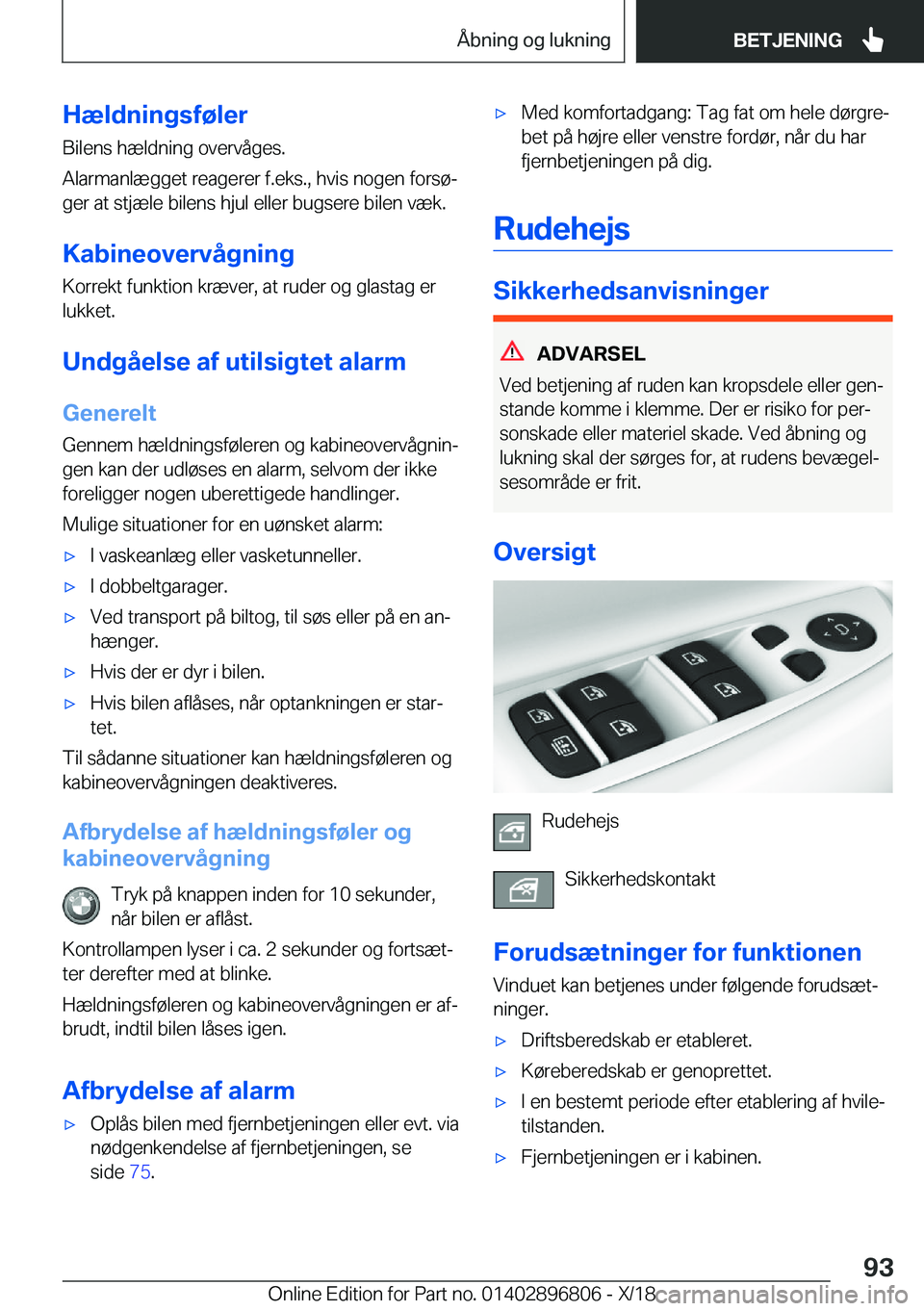 BMW 7 SERIES 2019  InstruktionsbØger (in Danish) �H�æ�l�d�n�i�n�g�s�f�