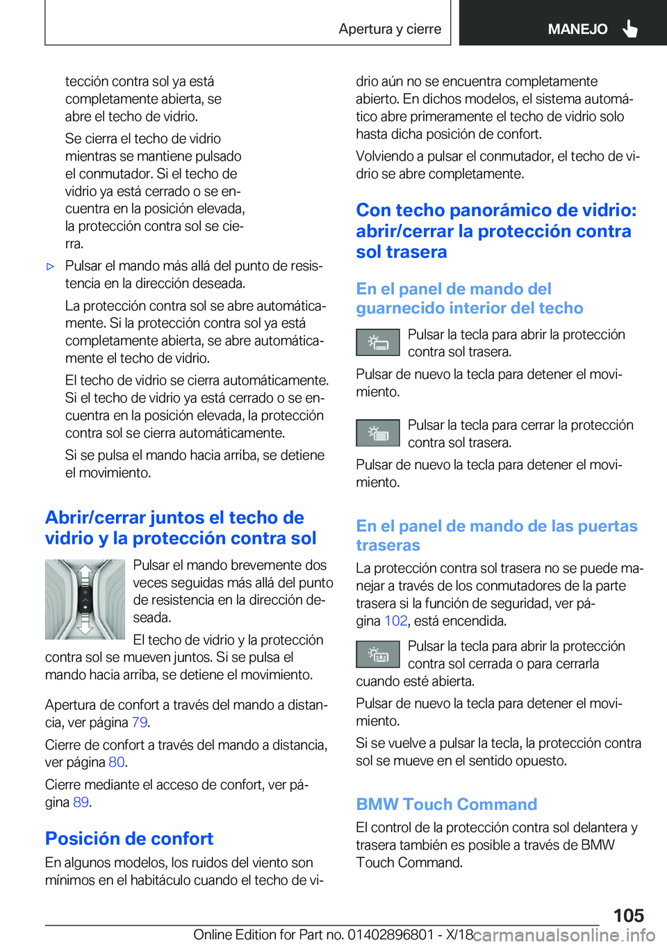 BMW 7 SERIES 2019  Manuales de Empleo (in Spanish) �t�e�c�c�i�