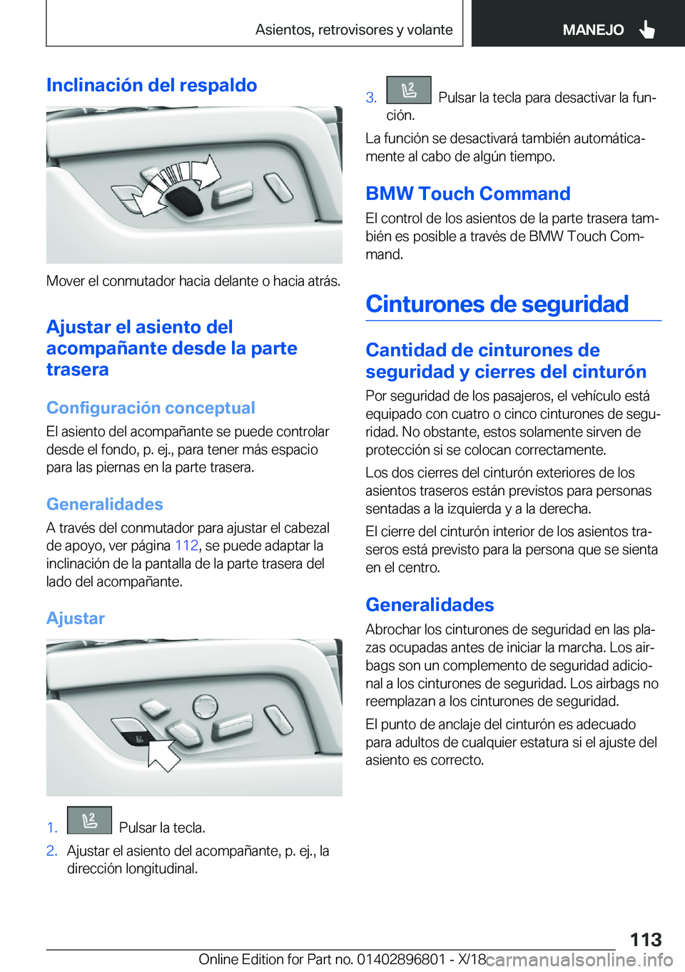 BMW 7 SERIES 2019  Manuales de Empleo (in Spanish) �I�n�c�l�i�n�a�c�i�