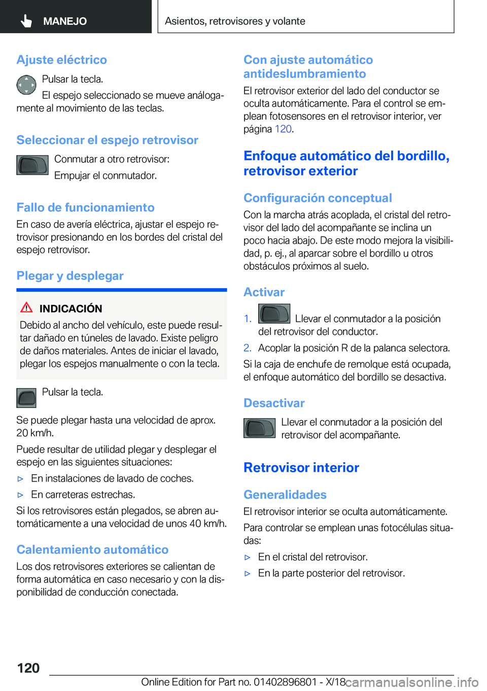 BMW 7 SERIES 2019  Manuales de Empleo (in Spanish) �A�j�u�s�t�e��e�l�
