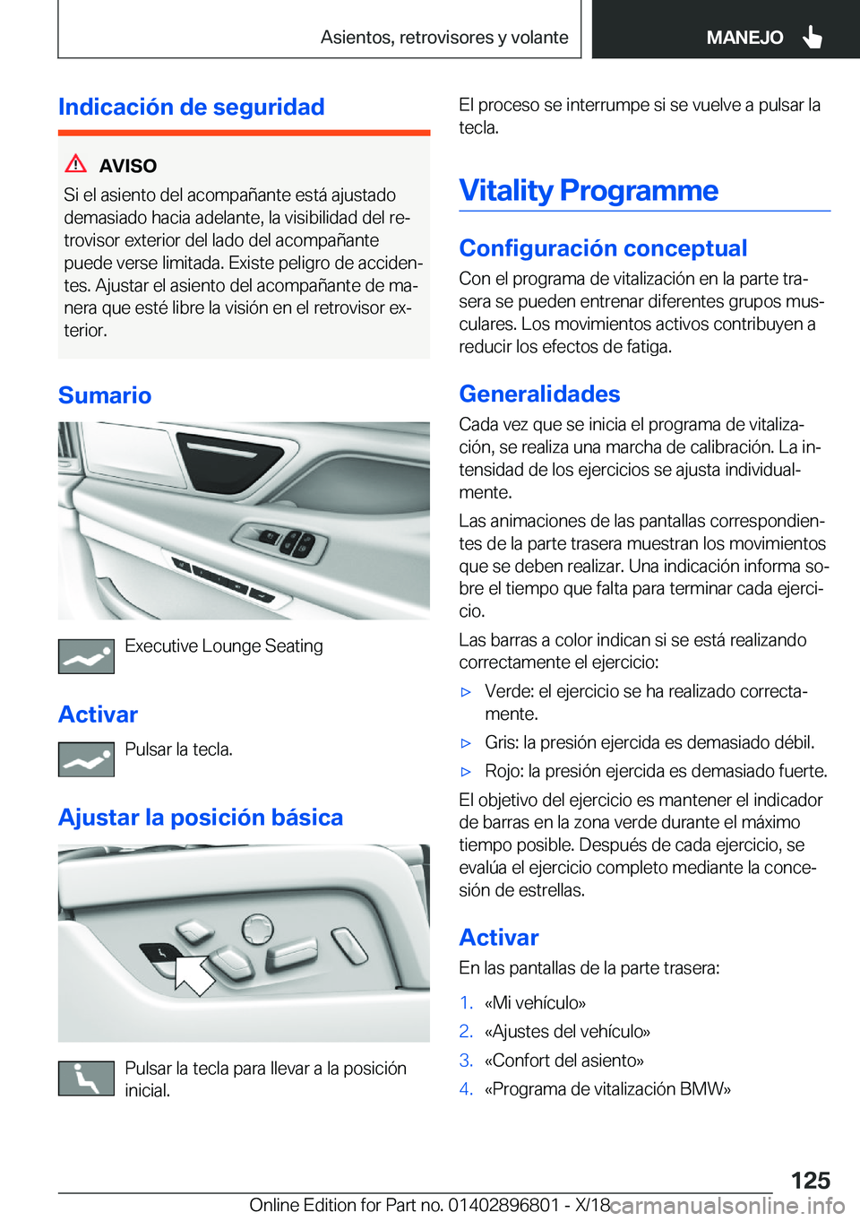BMW 7 SERIES 2019  Manuales de Empleo (in Spanish) �I�n�d�i�c�a�c�i�