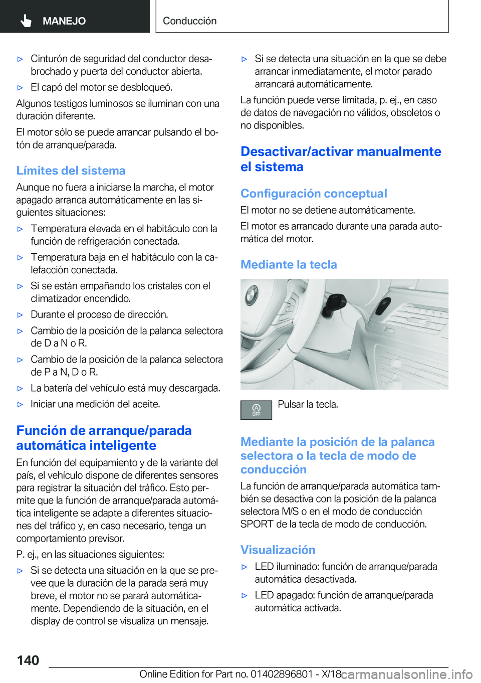 BMW 7 SERIES 2019  Manuales de Empleo (in Spanish) x�C�i�n�t�u�r�