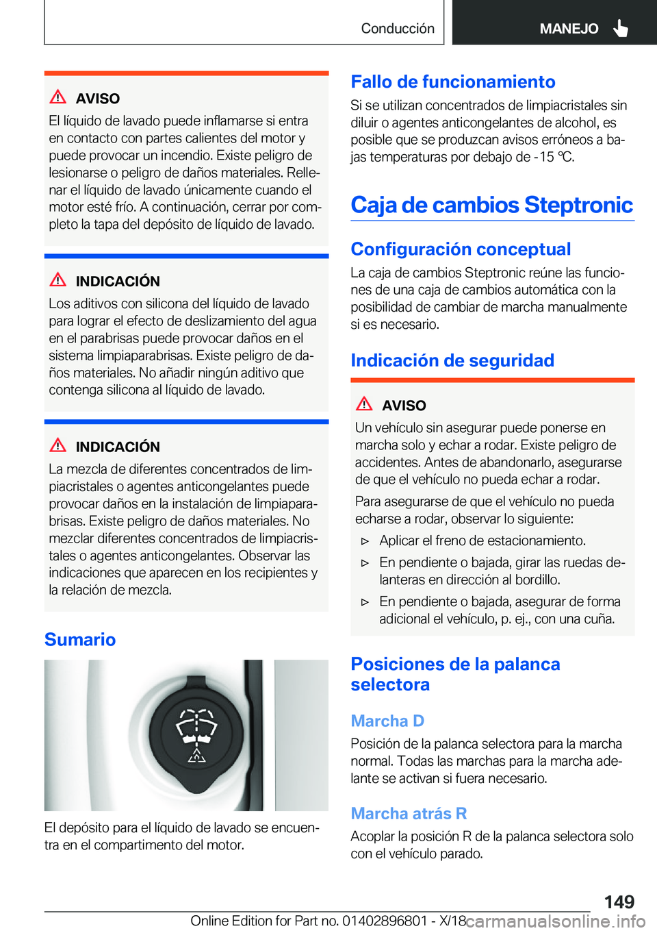 BMW 7 SERIES 2019  Manuales de Empleo (in Spanish) �A�V�I�S�O
�E�l��l�