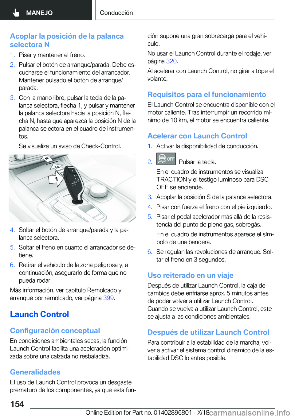 BMW 7 SERIES 2019  Manuales de Empleo (in Spanish) �A�c�o�p�l�a�r��l�a��p�o�s�i�c�i�