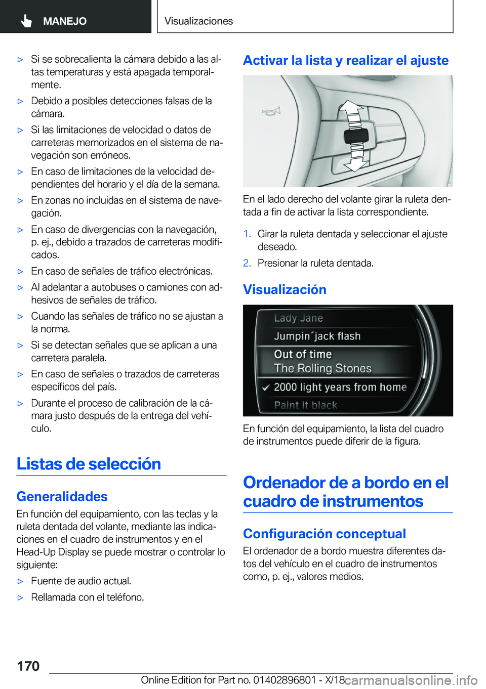 BMW 7 SERIES 2019  Manuales de Empleo (in Spanish) x�S�i��s�e��s�o�b�r�e�c�a�l�i�e�n�t�a��l�a��c�