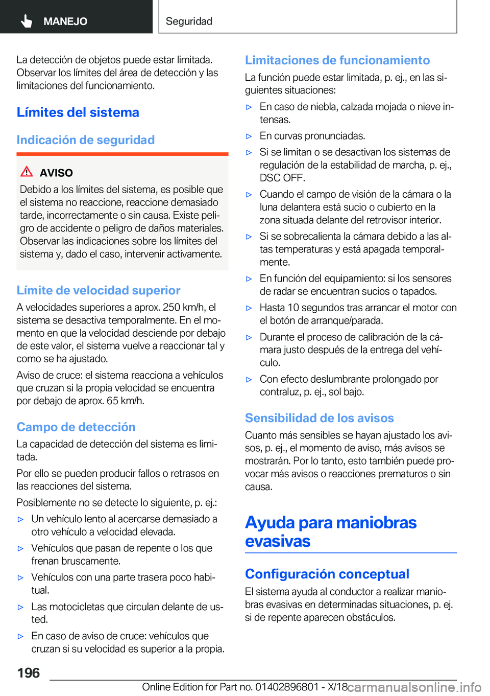 BMW 7 SERIES 2019  Manuales de Empleo (in Spanish) �L�a��d�e�t�e�c�c�i�