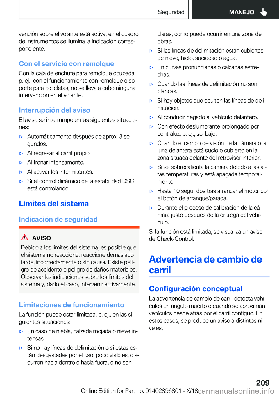 BMW 7 SERIES 2019  Manuales de Empleo (in Spanish) �v�e�n�c�i�