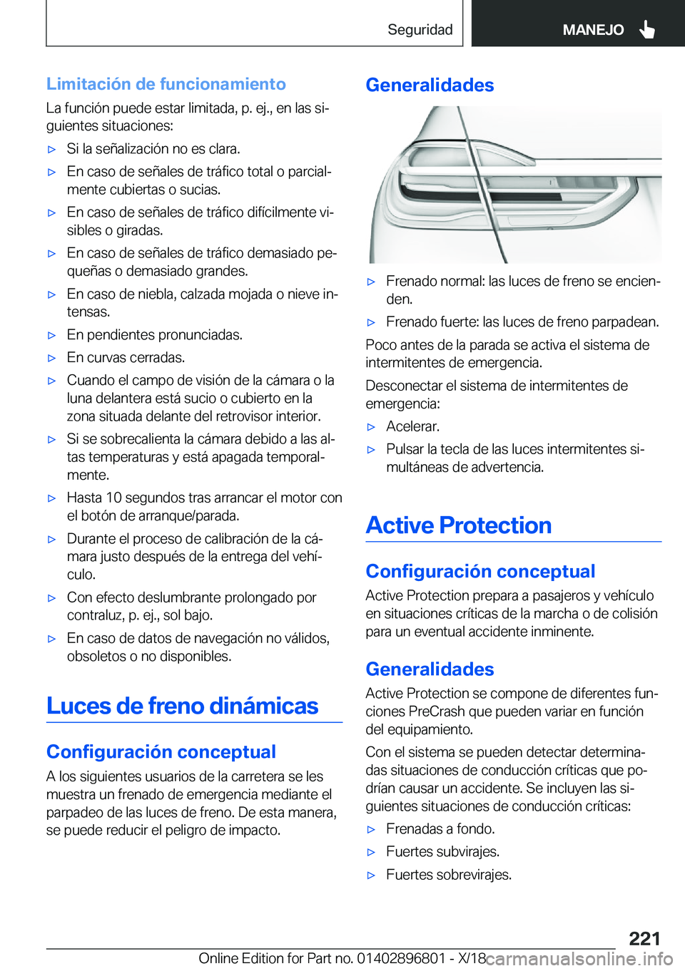 BMW 7 SERIES 2019  Manuales de Empleo (in Spanish) �L�i�m�i�t�a�c�i�