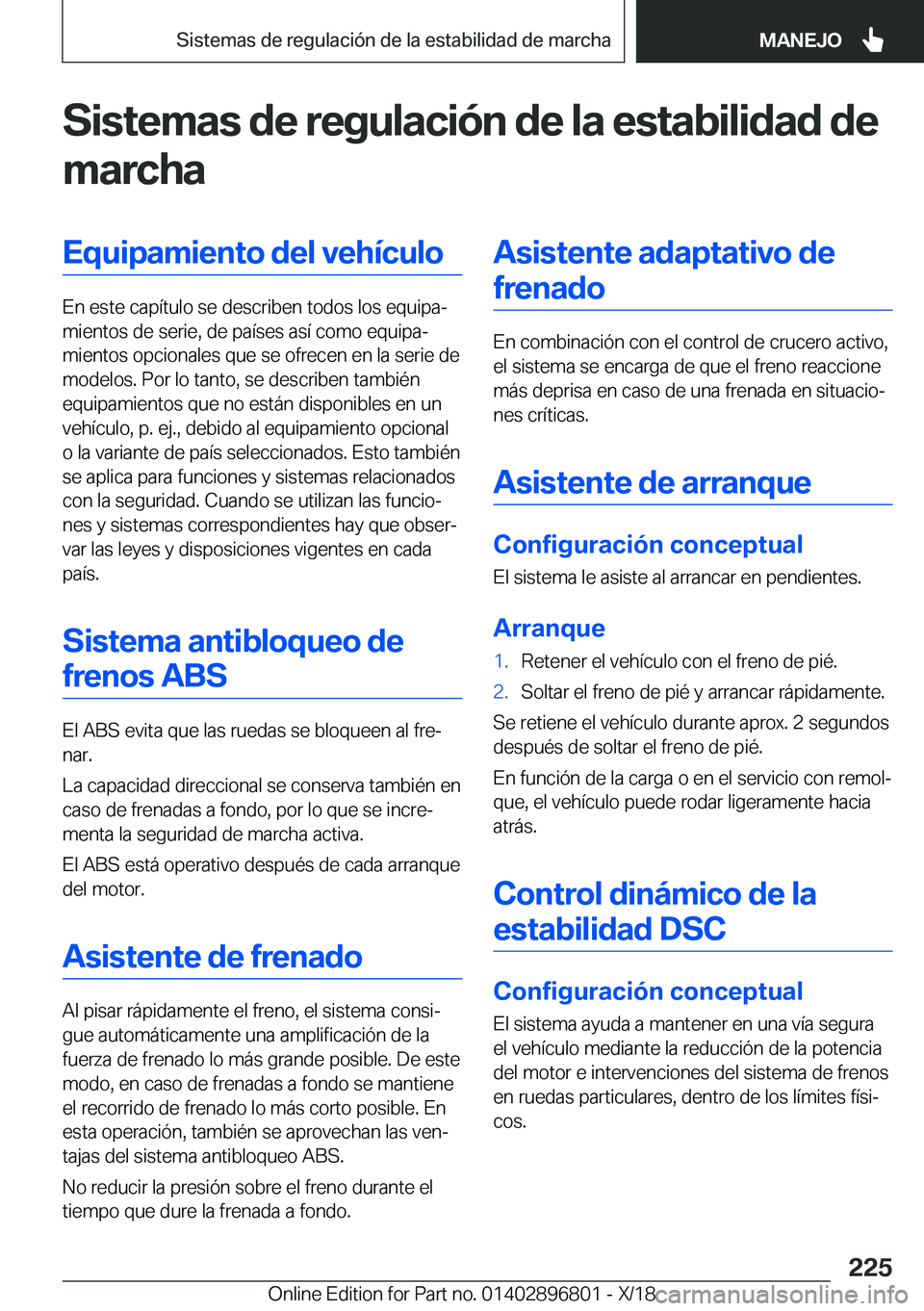 BMW 7 SERIES 2019  Manuales de Empleo (in Spanish) �S�i�s�t�e�m�a�s��d�e��r�e�g�u�l�a�c�i�