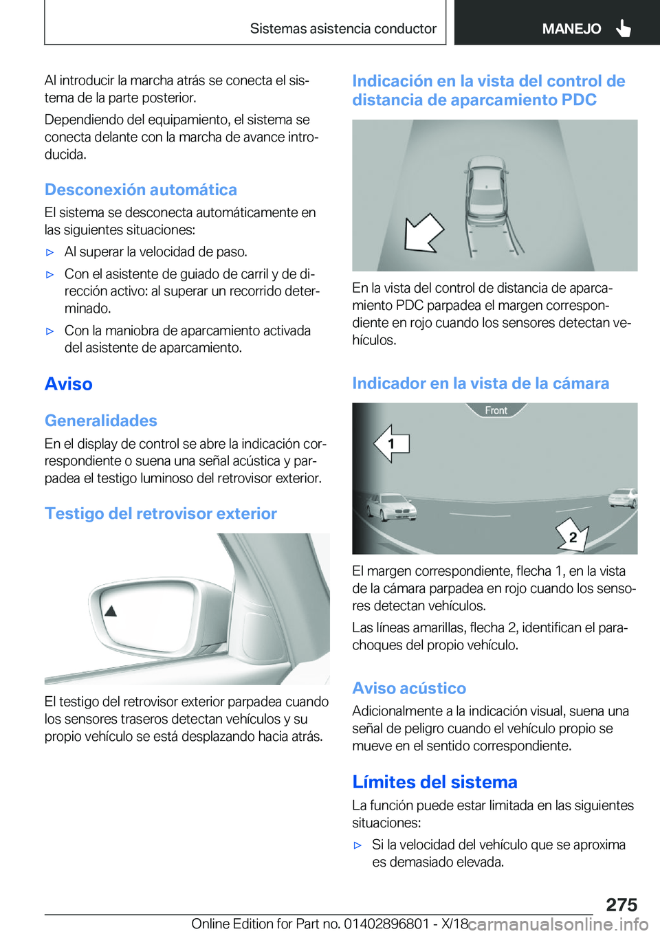 BMW 7 SERIES 2019  Manuales de Empleo (in Spanish) �A�l��i�n�t�r�o�d�u�c�i�r��l�a��m�a�r�c�h�a��a�t�r�