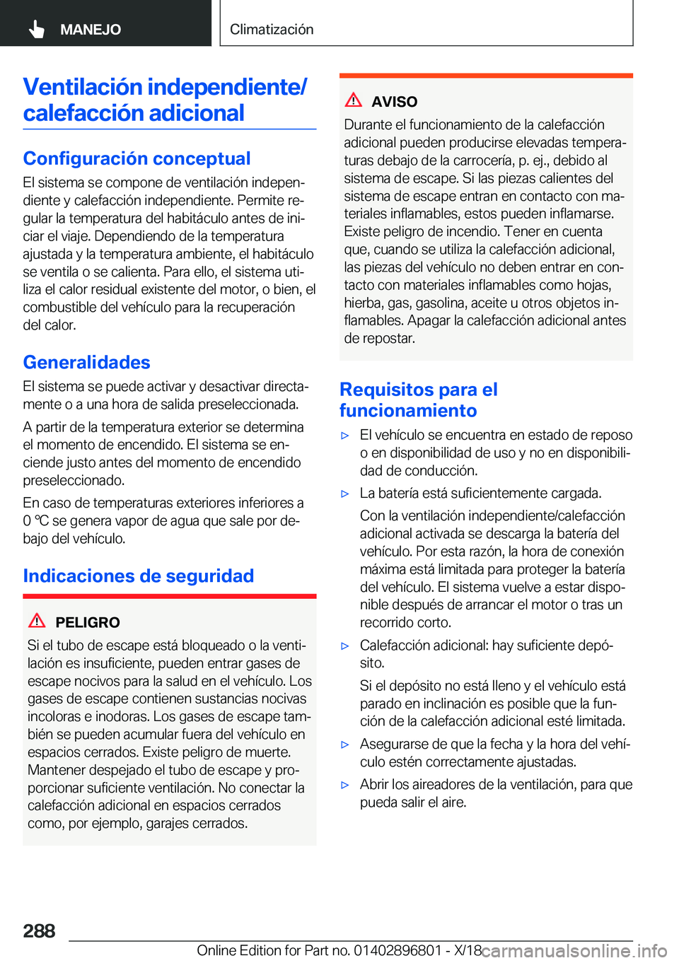 BMW 7 SERIES 2019  Manuales de Empleo (in Spanish) �V�e�n�t�i�l�a�c�i�