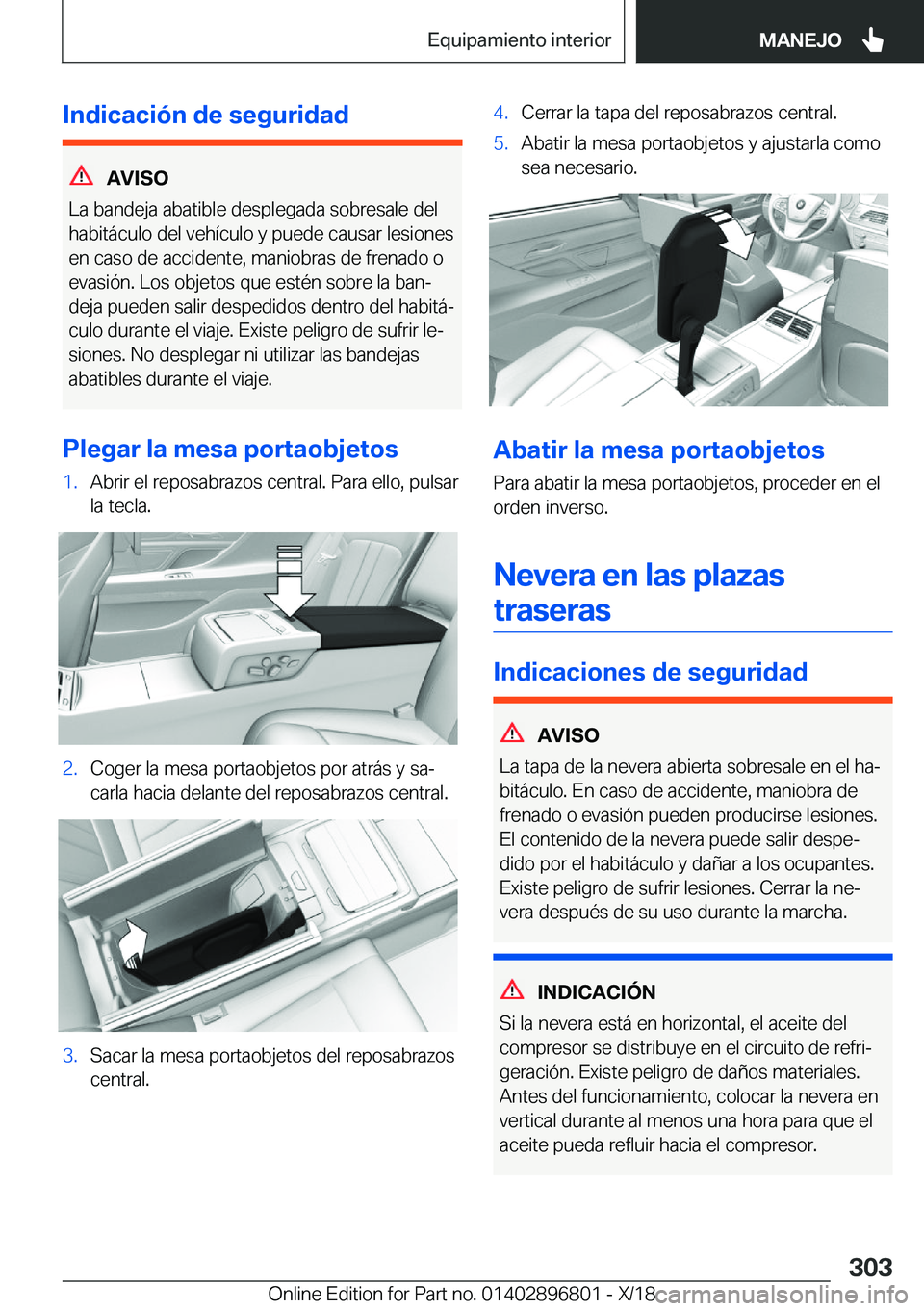 BMW 7 SERIES 2019  Manuales de Empleo (in Spanish) �I�n�d�i�c�a�c�i�
