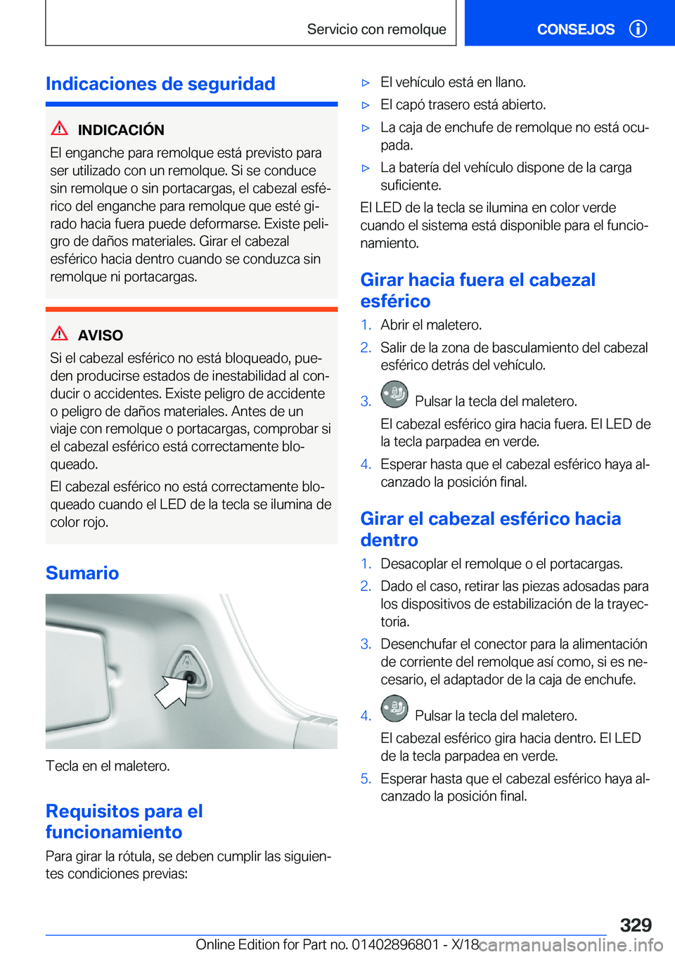 BMW 7 SERIES 2019  Manuales de Empleo (in Spanish) �I�n�d�i�c�a�c�i�o�n�e�s��d�e��s�e�g�u�r�i�d�a�d
�I�N�D�I�C�A�C�I�