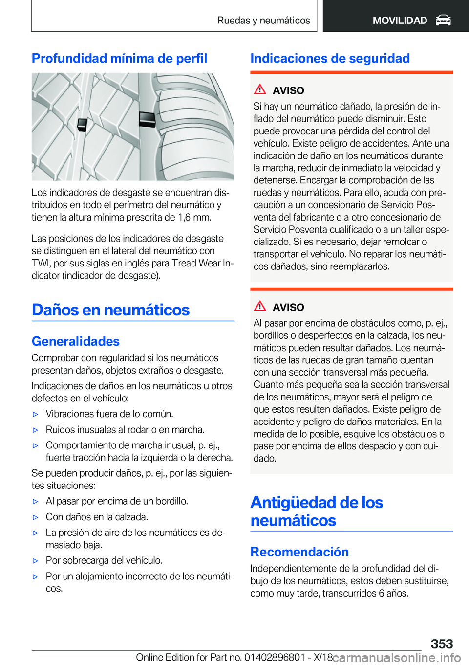 BMW 7 SERIES 2019  Manuales de Empleo (in Spanish) �P�r�o�f�u�n�d�i�d�a�d��m�