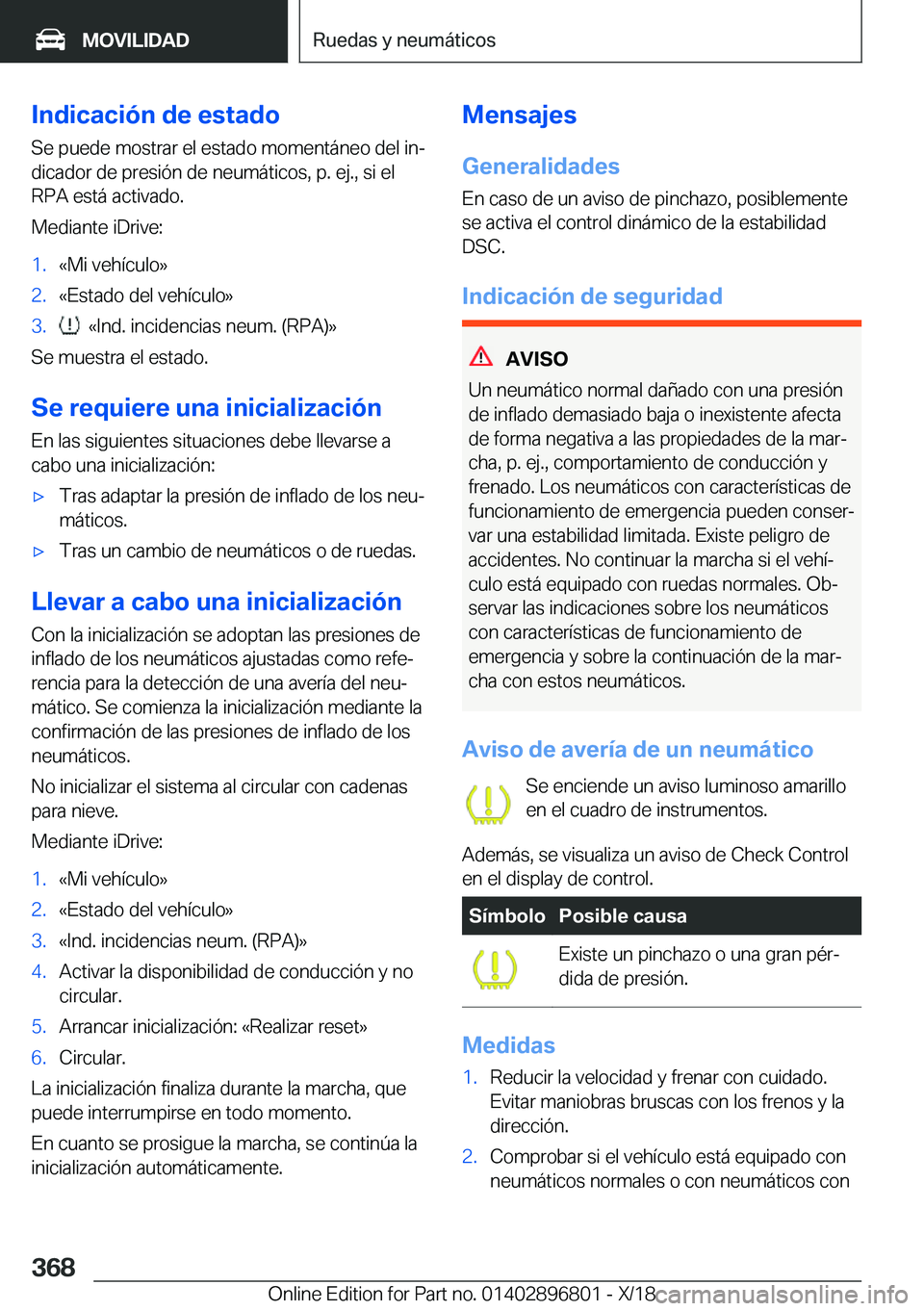 BMW 7 SERIES 2019  Manuales de Empleo (in Spanish) �I�n�d�i�c�a�c�i�
