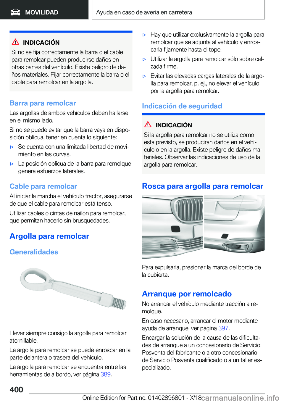 BMW 7 SERIES 2019  Manuales de Empleo (in Spanish) �I�N�D�I�C�A�C�I�