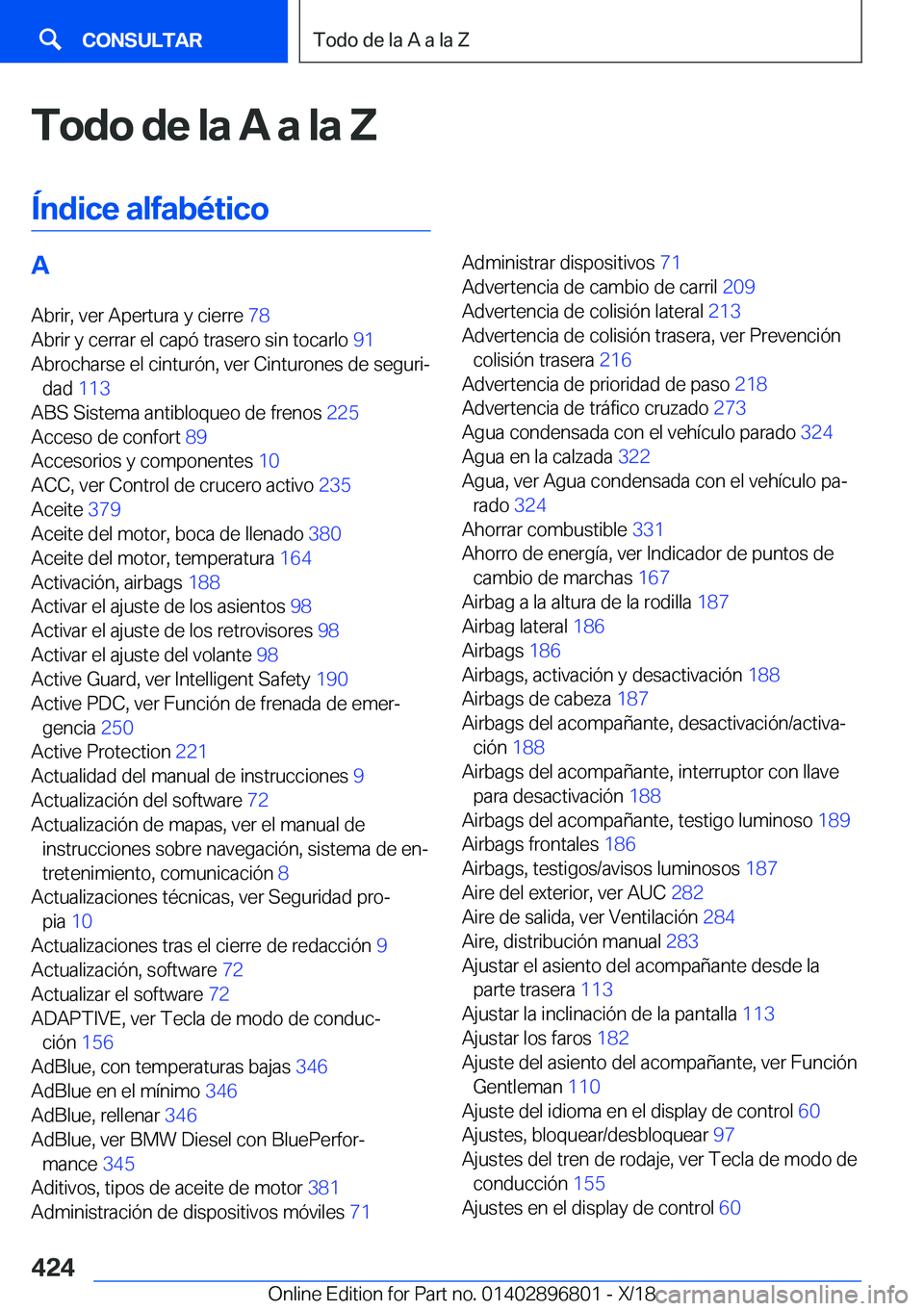 BMW 7 SERIES 2019  Manuales de Empleo (in Spanish) �T�o�d�o��d�e��l�a��A��a��l�a��Z
�