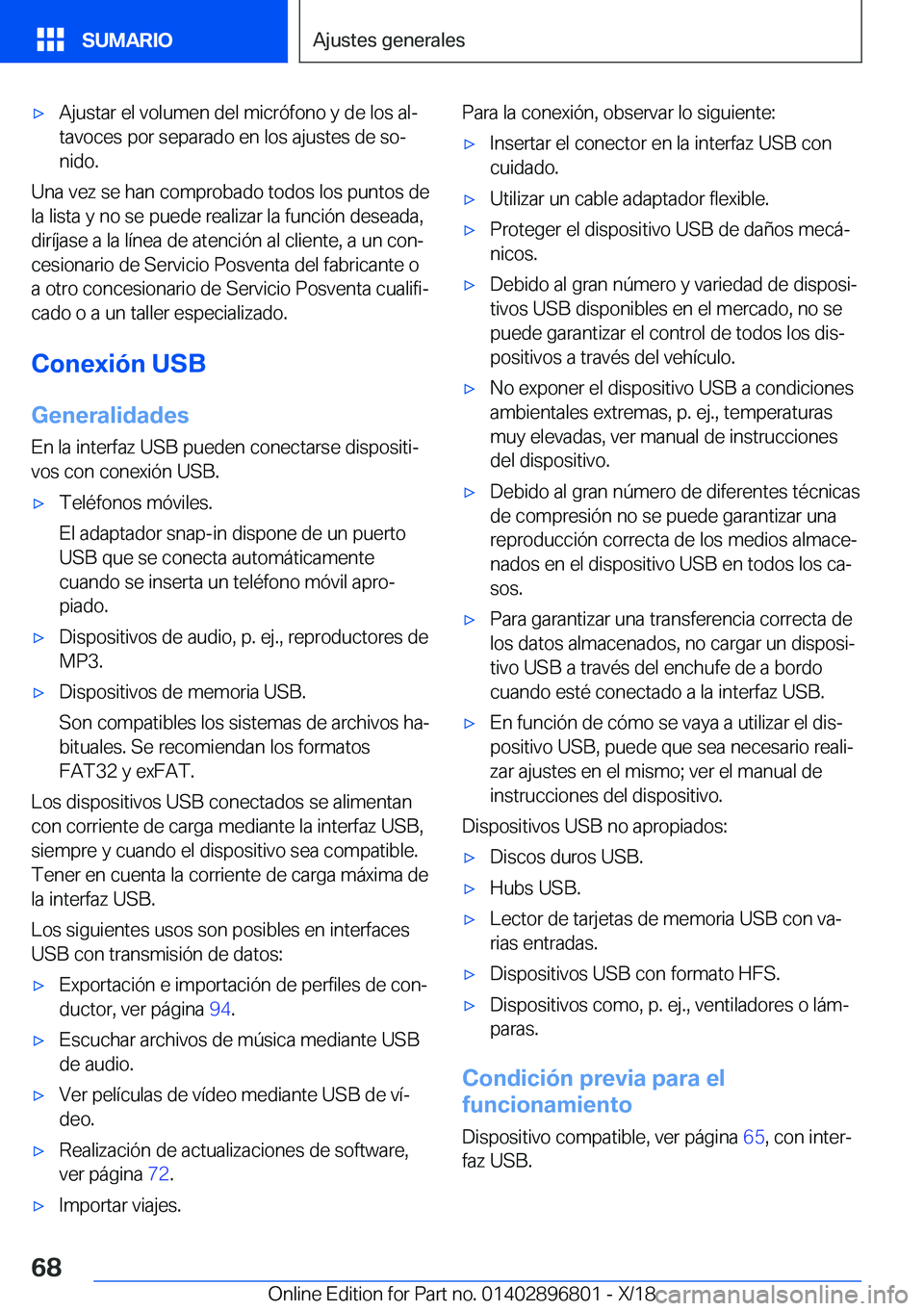 BMW 7 SERIES 2019  Manuales de Empleo (in Spanish) x�A�j�u�s�t�a�r��e�l��v�o�l�u�m�e�n��d�e�l��m�i�c�r�
