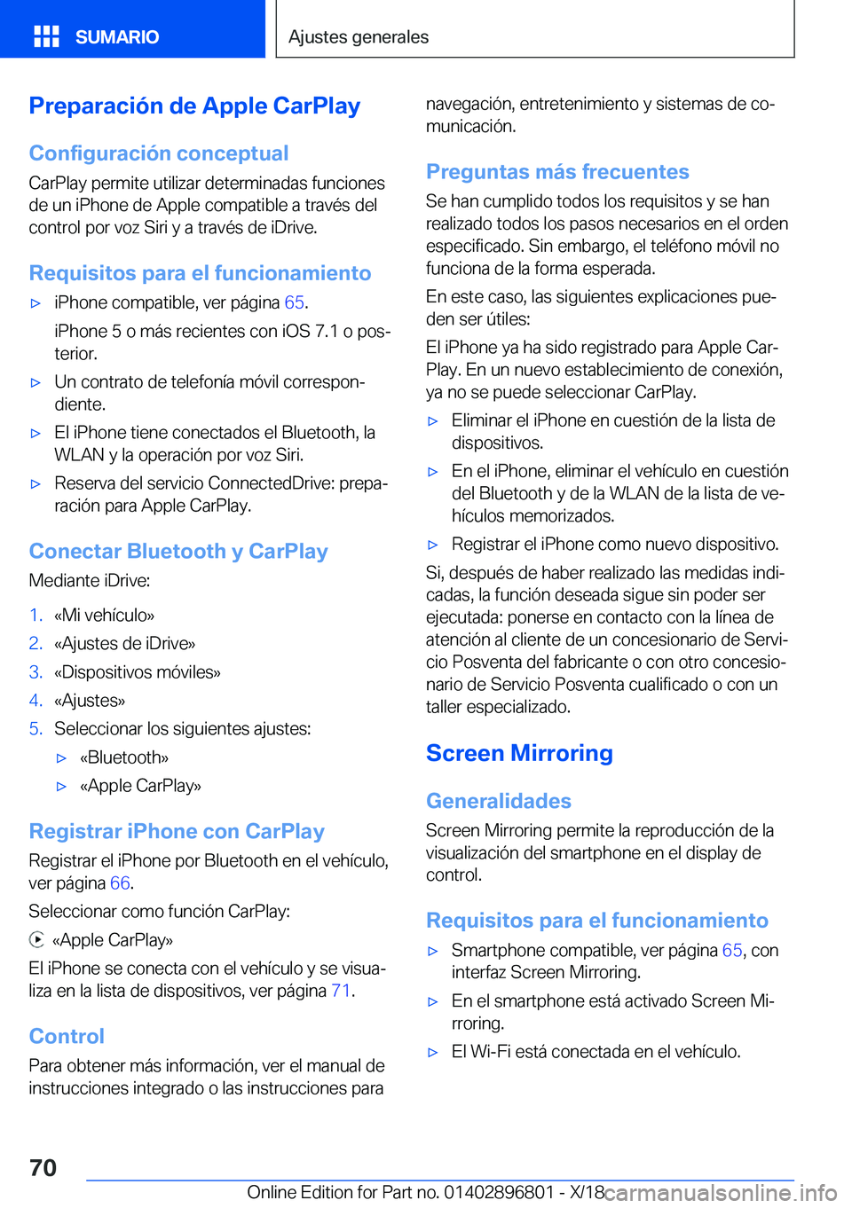 BMW 7 SERIES 2019  Manuales de Empleo (in Spanish) �P�r�e�p�a�r�a�c�i�