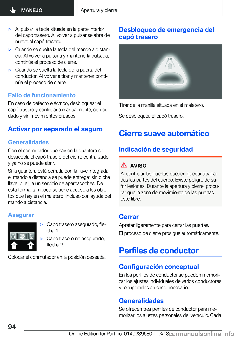 BMW 7 SERIES 2019  Manuales de Empleo (in Spanish) x�A�l��p�u�l�s�a�r��l�a��t�e�c�l�a��s�i�t�u�a�d�a��e�n��l�a��p�a�r�t�e��i�n�t�e�r�i�o�r�d�e�l��c�a�p�