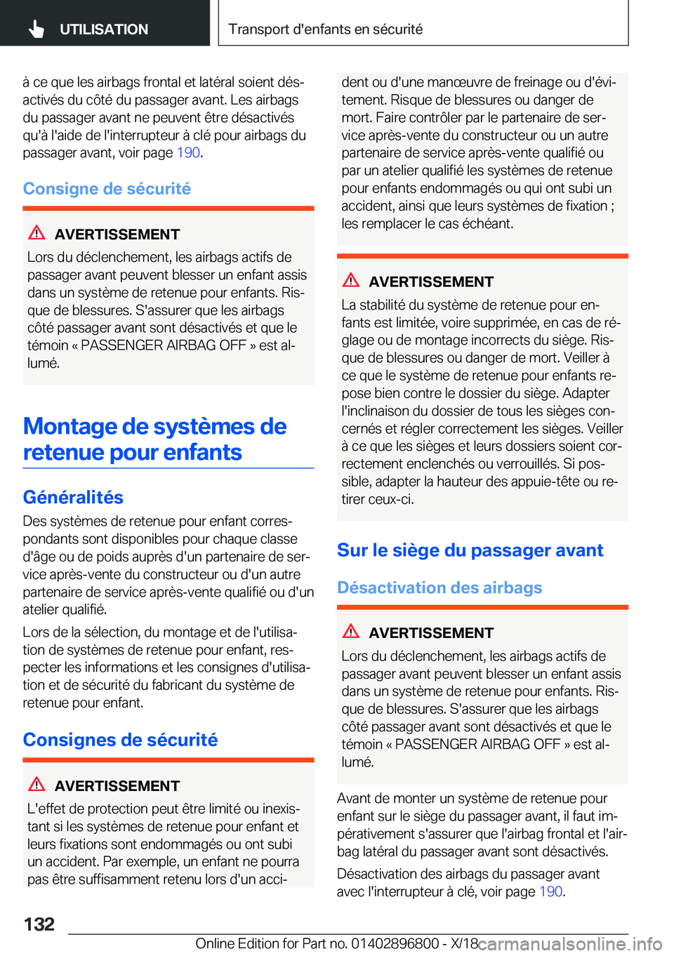 BMW 7 SERIES 2019  Notices Demploi (in French) �