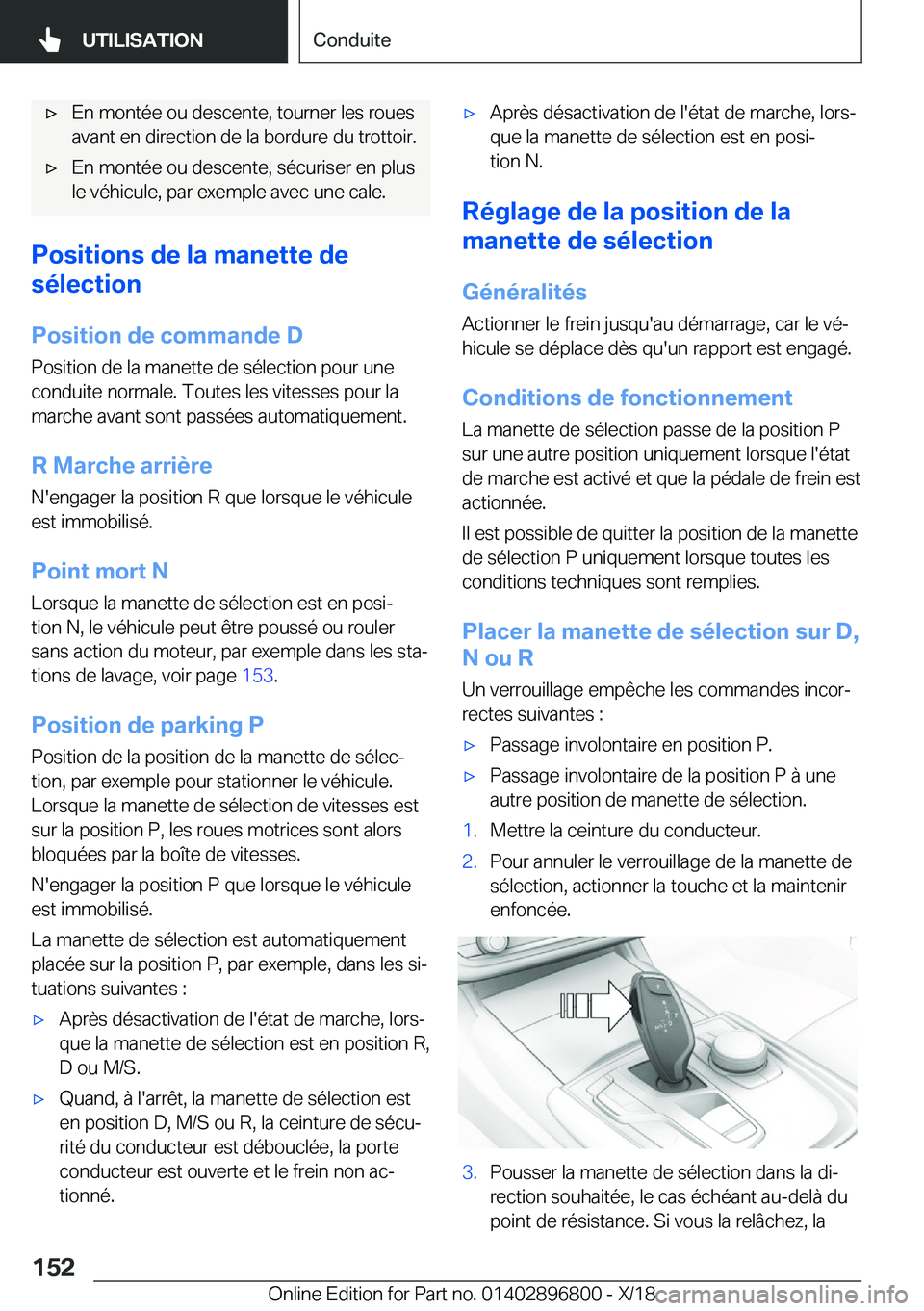 BMW 7 SERIES 2019  Notices Demploi (in French) 'x�E�n��m�o�n�t�é�e��o�u��d�e�s�c�e�n�t�e�,��t�o�u�r�n�e�r��l�e�s��r�o�u�e�s
�a�v�a�n�t��e�n��d�i�r�e�c�t�i�o�n��d�e��l�a��b�o�r�d�u�r�e��d�u��t�r�o�t�t�o�i�r�.'x�E�n��m�o�n�t�