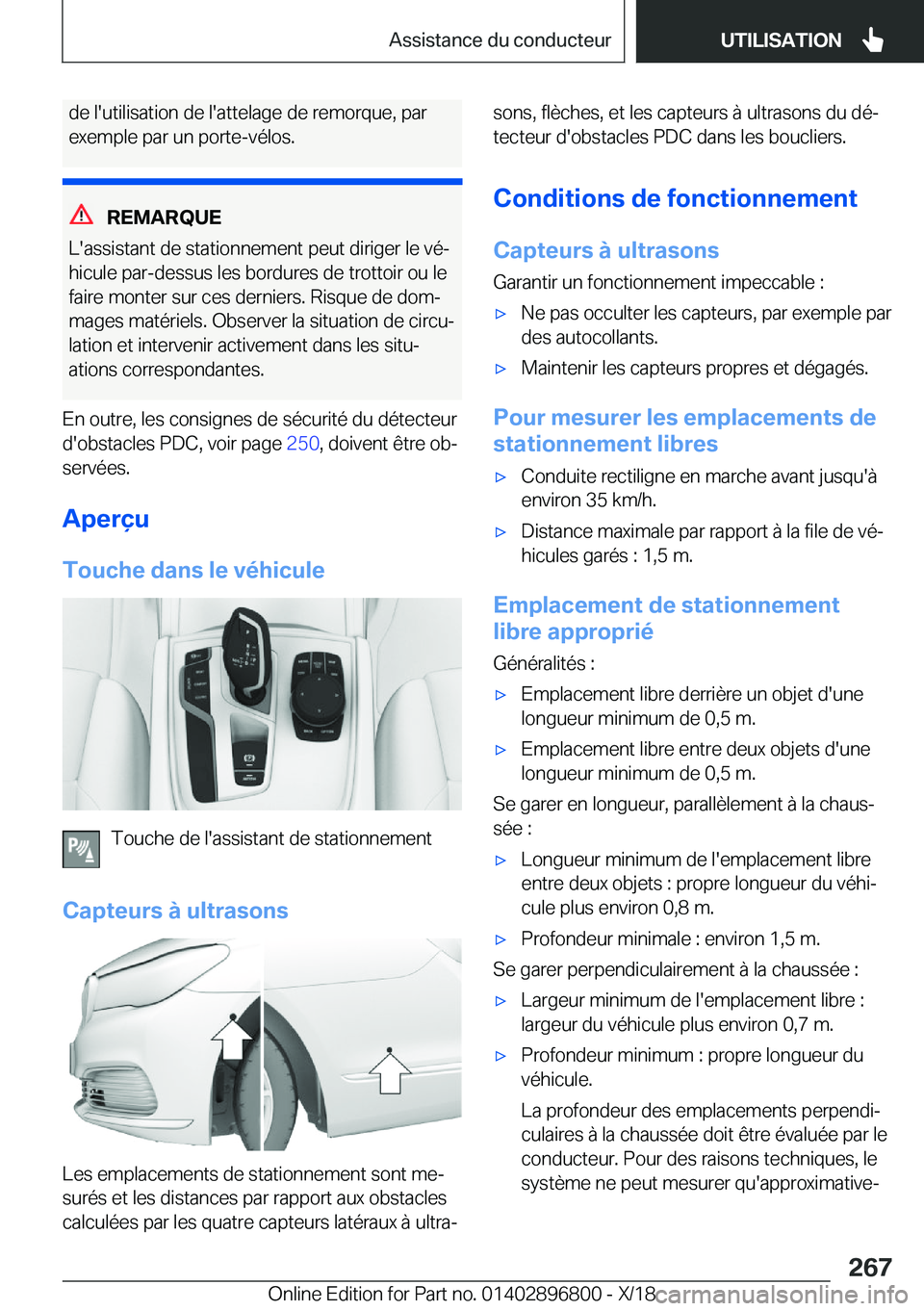 BMW 7 SERIES 2019  Notices Demploi (in French) �d�e��l�'�u�t�i�l�i�s�a�t�i�o�n��d�e��l�'�a�t�t�e�l�a�g�e��d�e��r�e�m�o�r�q�u�e�,��p�a�r�e�x�e�m�p�l�e��p�a�r��u�n��p�o�r�t�e�-�v�é�l�o�s�.
�R�E�M�A�R�Q�U�E
�L�'�a�s�s�i�s�t�a�n�
