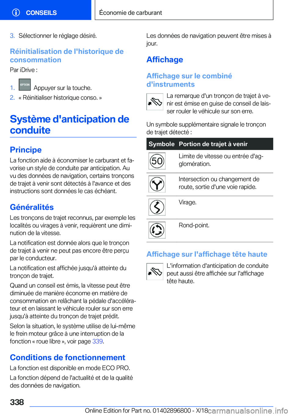 BMW 7 SERIES 2019  Notices Demploi (in French) �3�.�S�é�l�e�c�t�i�o�n�n�e�r��l�e��r�é�g�l�a�g�e��d�é�s�i�r�é�.
�R�é�i�n�i�t�i�a�l�i�s�a�t�i�o�n��d�e��l�'�h�i�s�t�o�r�i�q�u�e��d�e
�c�o�n�s�o�m�m�a�t�i�o�n
�P�a�r��i�D�r�i�v�e��:
�1�