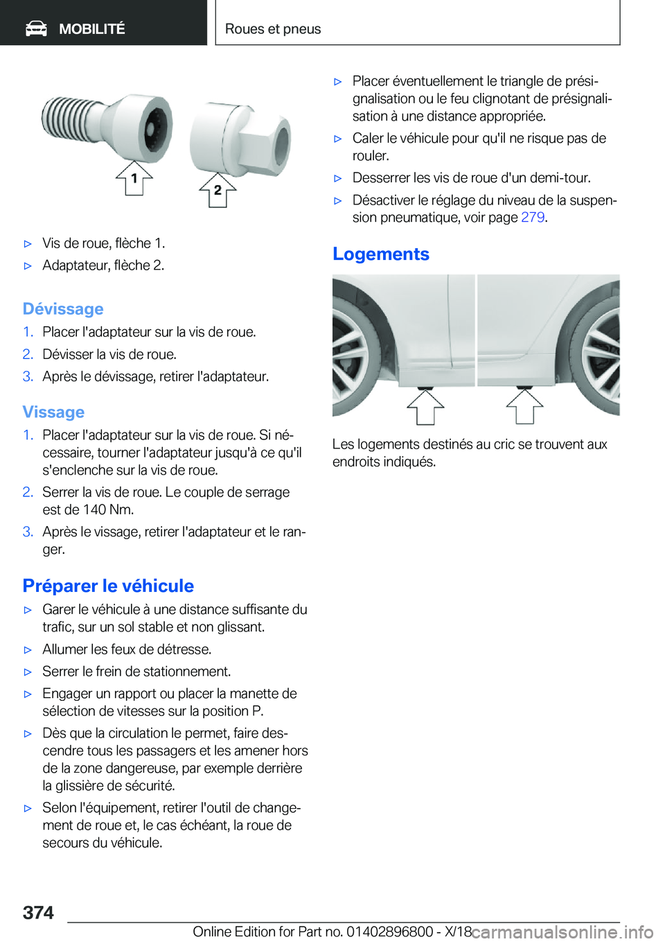 BMW 7 SERIES 2019  Notices Demploi (in French) 'x�V�i�s��d�e��r�o�u�e�,��f�l�è�c�h�e��1�.'x�A�d�a�p�t�a�t�e�u�r�,��f�l�è�c�h�e��2�.
�D�é�v�i�s�s�a�g�e
�1�.�P�l�a�c�e�r��l�'�a�d�a�p�t�a�t�e�u�r��s�u�r��l�a��v�i�s��d�e��r�