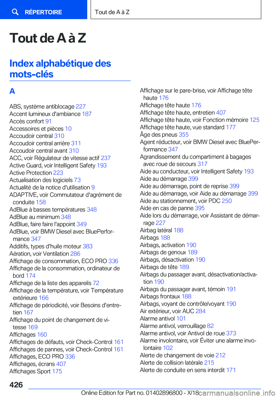 BMW 7 SERIES 2019  Notices Demploi (in French) �T�o�u�t��d�e��A��