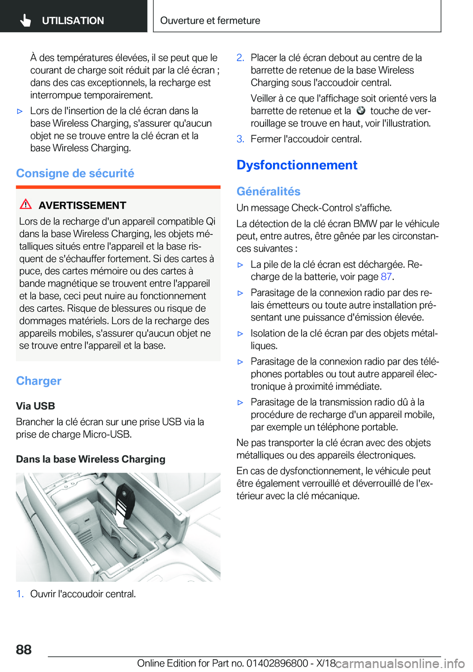 BMW 7 SERIES 2019  Notices Demploi (in French) �