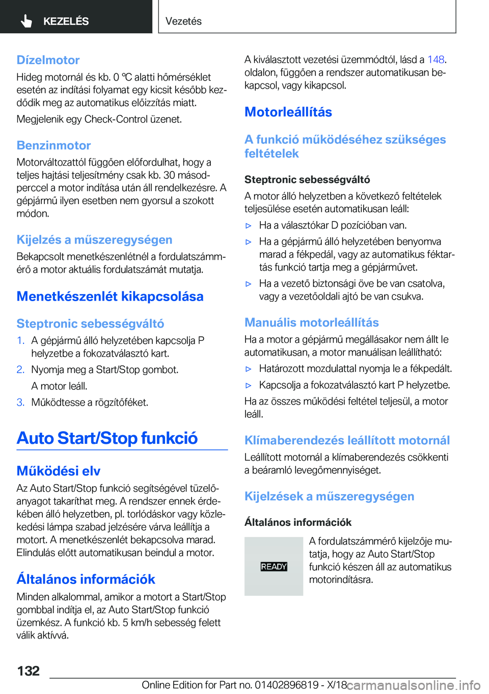 BMW 7 SERIES 2019  Kezelési útmutató (in Hungarian) �D�