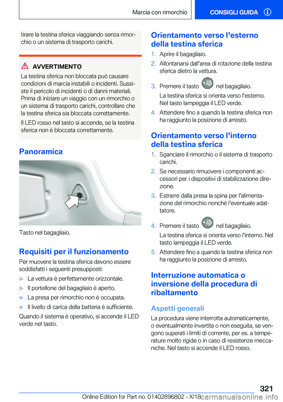 BMW 7 SERIES 2019  Libretti Di Uso E manutenzione (in Italian) �t�i�r�a�r�e��l�a��t�e�s�t�i�n�a��s�f�e�r�i�c�a��v�i�a�g�g�i�a�n�d�o��s�e�n�z�a��r�i�m�o�rj
�c�h�i�o��o��u�n��s�i�s�t�e�m�a��d�i��t�r�a�s�p�o�r�t�o��c�a�r�i�c�h�i�.
�A�V�V�E�R�T�I�M�E�N�T