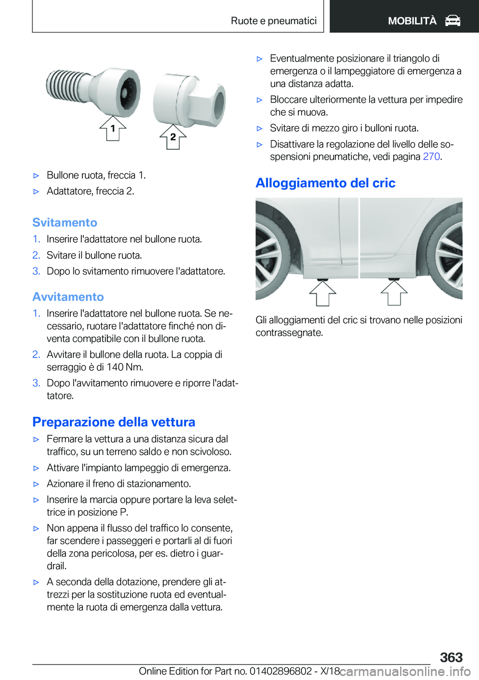 BMW 7 SERIES 2019  Libretti Di Uso E manutenzione (in Italian) 'x�B�u�l�l�o�n�e��r�u�o�t�a�,��f�r�e�c�c�i�a��1�.'x�A�d�a�t�t�a�t�o�r�e�,��f�r�e�c�c�i�a��2�.
�S�v�i�t�a�m�e�n�t�o
�1�.�I�n�s�e�r�i�r�e��l�'�a�d�a�t�t�a�t�o�r�e��n�e�l��b�u�l�l�o�n