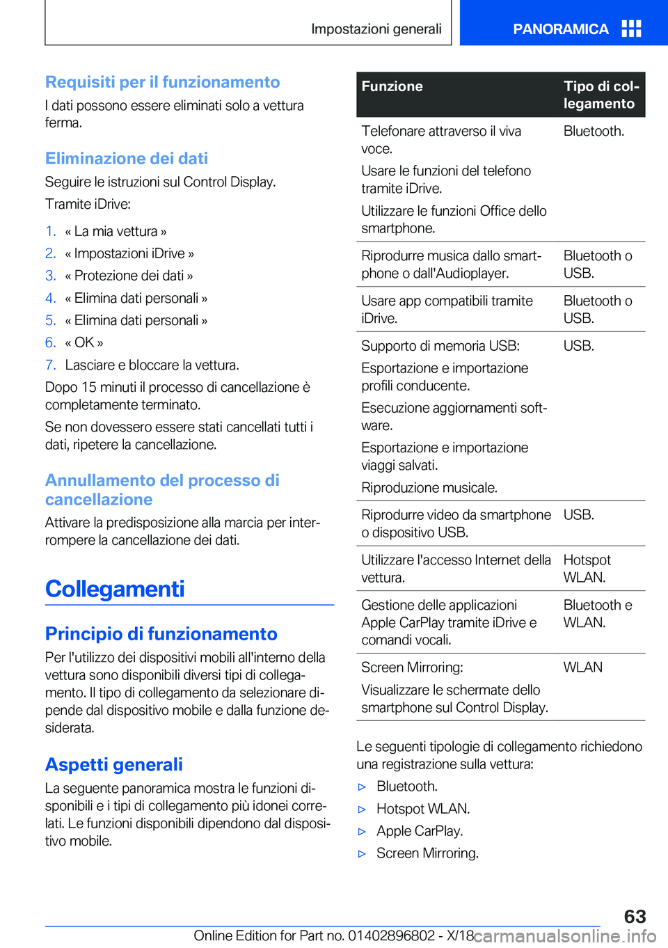 BMW 7 SERIES 2019  Libretti Di Uso E manutenzione (in Italian) �R�e�q�u�i�s�i�t�i��p�e�r��i�l��f�u�n�z�i�o�n�a�m�e�n�t�o
�I��d�a�t�i��p�o�s�s�o�n�o��e�s�s�e�r�e��e�l�i�m�i�n�a�t�i��s�o�l�o��a��v�e�t�t�u�r�a �f�e�r�m�a�.
�E�l�i�m�i�n�a�z�i�o�n�e��d�e�i�