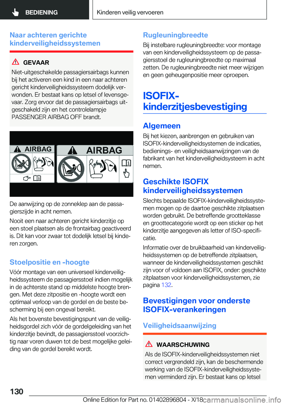 BMW 7 SERIES 2019  Instructieboekjes (in Dutch) �N�a�a�r��a�c�h�t�e�r�e�n��g�e�r�i�c�h�t�e
�k�i�n�d�e�r�v�e�i�l�i�g�h�e�i�d�s�s�y�s�t�e�m�e�n
�G�E�V�A�A�R
�N�i�e�t�-�u�i�t�g�e�s�c�h�a�k�e�l�d�e��p�a�s�s�a�g�i�e�r�s�a�i�r�b�a�g�s��k�u�n�n�e�n �b