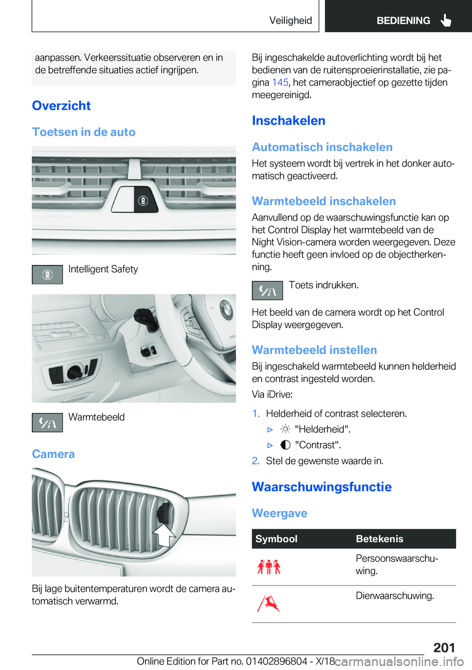 BMW 7 SERIES 2019  Instructieboekjes (in Dutch) �a�a�n�p�a�s�s�e�n�.��V�e�r�k�e�e�r�s�s�i�t�u�a�t�i�e��o�b�s�e�r�v�e�r�e�n��e�n��i�n�d�e��b�e�t�r�e�f�f�e�n�d�e��s�i�t�u�a�t�i�e�s��a�c�t�i�e�f��i�n�g�r�i�j�p�e�n�.
�O�v�e�r�z�i�c�h�t �T�o�e�t