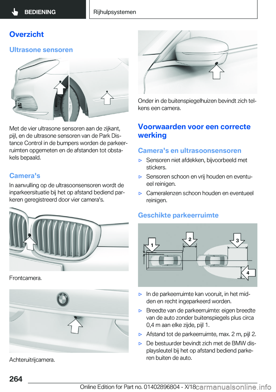 BMW 7 SERIES 2019  Instructieboekjes (in Dutch) �O�v�e�r�z�i�c�h�t�U�l�t�r�a�s�o�n�e��s�e�n�s�o�r�e�n
�M�e�t��d�e��v�i�e�r��u�l�t�r�a�s�o�n�e��s�e�n�s�o�r�e�n��a�a�n��d�e��z�i�j�k�a�n�t�,�p�i�j�l�,��e�n��d�e��u�l�t�r�a�s�o�n�e��s�e�n�s�